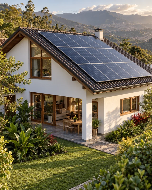 Casa solar conceptual